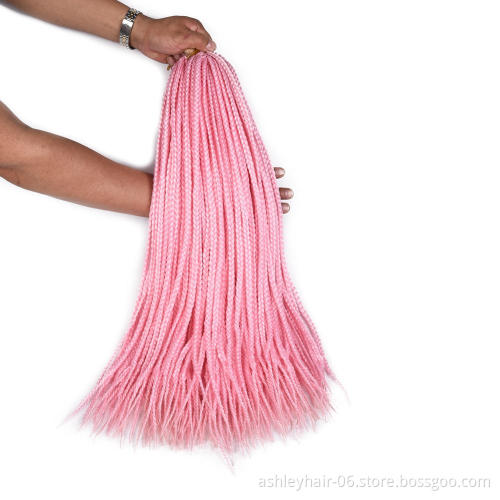 24 Inch 22 Strands Colorful 3D Cubic Split Twist Synthetic Crochet Hair Box Braid